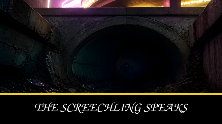 A fictional underground scene hinting at The Screechling.