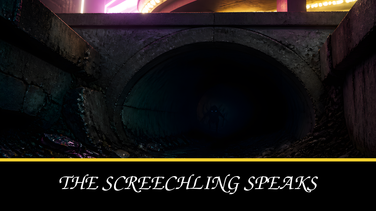 A fictional underground scene hinting at The Screechling.