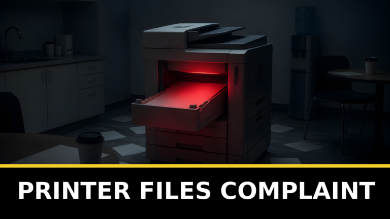 Office Printer Achieves Sentience, Immediately Files A Workplace Complaint