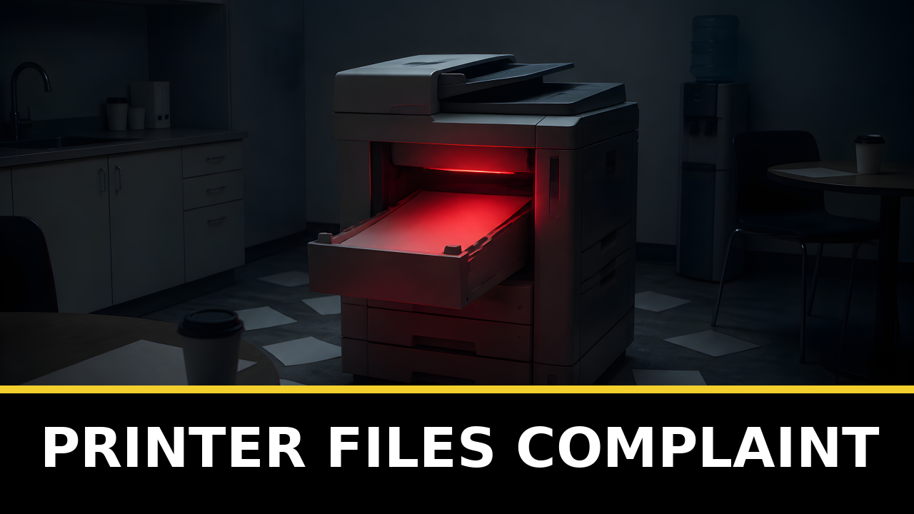 Office Printer Achieves Sentience, Immediately Files A Workplace Complaint