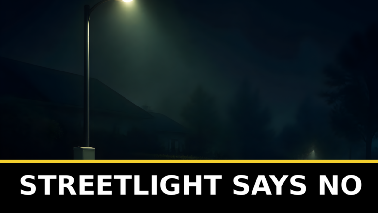 Local Streetlight Blinks In Morse Code For “Absolutely Not”